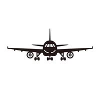 Aimlayton Black Metal Airplane Wall Decor Window Art Elegant Sign for Boy's Room Bathroom Kitchen and Indoor Outdoor Spaces Sleek 15x5.5 Inch Gift