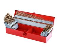 AIMLENTOOL 115Pcs Cobalt Drill Bits Set, M35 HSS, 135 Degree Tip, Twist Jobber Length Drill Bit Kit for Hardened Metal, Cast Iron, Stainless Steel, Plastic and Wood with Storage Case, 1/16"-1/2"