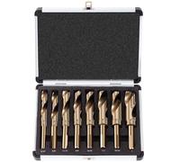 AIMLENTOOL Reduced Shank Drill Bit Set, 8PC High-Speed Steel 1/2” Reduced Shank Deming Large Drill Bit Set for Home DIY and General Building, Engineering, Woodworking with Storage case