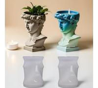 AIMLOT David Head Vase Jar Silicone Mold, DIY Handmade Human Body Sculpture Flower Pot Resin Mold Plaster Craft Casting Mold Home Decoration