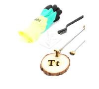 AIMOADO 1" Letter T Branding Irons, Steak Branding Irons Personalized for Hats Wood (Alphabet T and t)