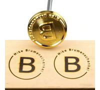 AIMOADO Personalized Logo Branding Iron for Wood, 1"x1", Custom Wood Branding Iron, Leather Stamp, Handcrafted by Design