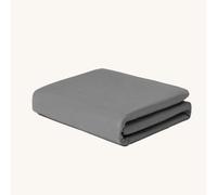 Aimon Weighted Blanket Cover 100% Cotton (48"x72", Dark Grey, Queen Size, Side Zipper) Washable Cover for Weighted Blanket, Removable Weighted Blanket Cover with 8 Ties