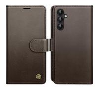 AIMOYU for Samsung Galaxy A14 4G/5G Case, Flip Wallet Leather Phone Case with [4 Card Slots] [Kickstand] [RFID Blocking] Magnetic Protective Shockproof Cover for Samsung A14 Phone Case - Brown