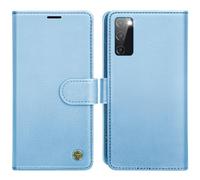 AIMOYU for Samsung Galaxy S20 FE Case, Flip Wallet Leather Phone Case with [4 Card Slots] [Kickstand] [RFID Blocking] Magnetic Protective Shockproof Cover for Samsung S20 FE Phone Case - Sky Blue