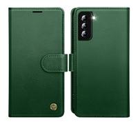 AIMOYU for Samsung Galaxy S22 5G Case, Flip Wallet Leather Phone Case with [4 Card Slots] [Kickstand] [RFID Blocking] Magnetic Protective Shockproof Cover for Samsung S22 Phone Case - Green