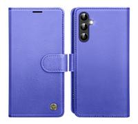 AIMOYU for Samsung Galaxy S23 FE 5G Case, Flip Wallet Leather Phone Case with [4 Card Slots] [Kickstand] [RFID Blocking] Magnetic Protective Shockproof Cover for Samsung S23 FE - Lake Blue