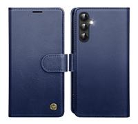 AIMOYU for Samsung Galaxy S24 5G Case, Flip Wallet Leather Phone Case with [4 Card Slots] [Kickstand] [RFID Blocking] Magnetic Protective Shockproof Cover for Samsung S24 Phone Case - Blue