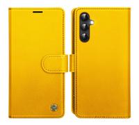 AIMOYU for Samsung Galaxy S24 5G Case, Flip Wallet Leather Phone Case with [4 Card Slots] [Kickstand] [RFID Blocking] Magnetic Protective Shockproof Cover for Samsung S24 Phone Case - Orange