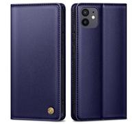 AIMOYU Mobile Phone Case for iPhone 12 Case, Premium Leather Protective Case for iPhone 12 Pro Case, Wallet, Card Slot, Stand Function, Foldable Flip Case for iPhone 12/12 Pro Case, Blue
