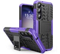 AIMOYU Phone Case Compatible with Samsung Galaxy S23 5G, Tough Dual Layer Hybrid Military Grade Drop Protective Hard Cover Case with Kickstand for Samsung Galaxy S23 - Purple