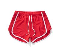 AIMPACT Gym Shorts Men 3 Inch Breathable Lightweight Retro Shorts Quick-Dry Mens Mesh Shorts for Running Bodybuilding Fitness Tennis Cycling Swimming Lounge (Red-L)