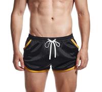 AIMPACT Gym Shorts Men 3 Inch Mesh Retro with Pockets Black-S