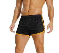 AIMPACT Mens Short Shorts 3 Inch Mesh Retro | Breathable, quick-dry, double-layer mesh, split-panel sides, drawstring, retro slim fit, for gym, swim, run, casual