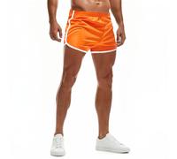 AIMPACT Mens Short Shorts 3 Inch Mesh Retro | Breathable, quick-dry, double-layer mesh, split-panel sides, drawstring, retro slim fit, for gym, swim, run, casual