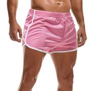 AIMPACT Mens Short Shorts 3 Inch Mesh Retro | Breathable, quick-dry, double-layer mesh, split-panel sides, drawstring, retro slim fit, for gym, swim, run, casual