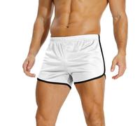 AIMPACT Mens Short Shorts 3 Inch Mesh Retro | Breathable, quick-dry, double-layer mesh, split-panel sides, drawstring, retro slim fit, for gym, swim, run, casual