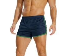 AIMPACT Mens Short Shorts 3 Inch Mesh Retro | Breathable, quick-dry, double-layer mesh, split-panel sides, drawstring, retro slim fit, for gym, swim, run, casual