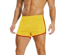 AIMPACT Mens Short Shorts 3 Inch Mesh Retro | Breathable, quick-dry, double-layer mesh, split-panel sides, drawstring, retro slim fit, for gym, swim, run, casual
