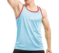 AIMPACT Men's Vests Mesh Gym Tank Top Men Fast-Drying Workout Sleeveless Tank Top Breathable Mens Vest Tops (Blue-S)