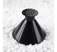 AIMQIAD Car Wind Glass Snow Scraper, 1PC, Conical Ice Shovel, Funnel Snow Remover Tool, Compatible with Mitsubishi L200 Triton,1-Black