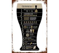 AimQurt 10 Things You Didn'T Know About Guinness Vintage Tin Sign Metal Wall Art Iron Painting for Home Decor Room Door Accessories Poster Gifts Cafes Bar Club 5.5""x8"", style-8