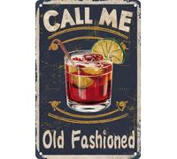 AimQurt Call Me Old Fashioned Vintage Metal Tin Sign For Home Decor Room Door Accessories Poster Gifts Office Kitchen Bar Cafe Garden Wall Decor 12""x16"", style-1