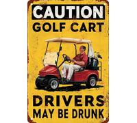 AimQurt Caution Golf Cart Drivers May Be Drunk Vintage Metal Tin Sign For Home Decor Room Door Accessories Poster Gifts Bar Man Cave Cafe Family Garage Poster Wall Decor 5.5""x8"", style-2