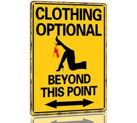 AimQurt Clothing Optional Beyond This Point Tin Sign Vintage Man Cave Metal Signs Wall Art for Home Decor Room Door Accessories Cafe Bar Decor Gifts For Men 5.5""×8"", style-10