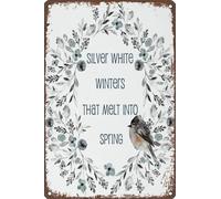 AimQurt Funny Vintage Tin Metal Sign Silver White Winters That Melt Into Spring Retro Wall Decor for Home Garden Man Cave Bars Restaurants Cafes Office Store Sign 5.5""x8"", style-6