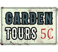 AimQurt Garden Tin Sign Outdoor Gardening Metal Signs, Garden Tours 5 Cents, Retro Welcome Sign Decorative Flower Sign Cute Signs Vintage Secret Garden Decor Store 8""x12"", style-7