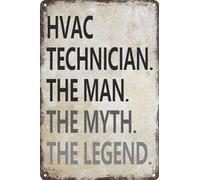 AimQurt Hvac Technician The Man Profession Metal Tin Sign Wall Decor Art Poster for Funny Room Man Cave Bathroom Office Garage Apartment Dorm Signs Wall Decoration Gift 12""x16"", style-4