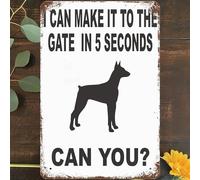 AimQurt I Can Make It To The Gate In 5 Seconds Can You Vintage Metal Tin Sign Security Bad Dog Wall Art Decor Poster for Home Living Room Bedroom Garden Garage Cafe Bar Pub 5.5""x8"", style-7