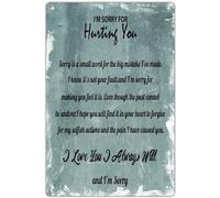 AimQurt I'm Sorry Gifts for Her, Apology Gifts for Her, I Love You I'm Sorry Gift, Giant Sorry Forgiveness Wall Sign, Novelty Tin Sign for Wife Girlfriend Sisters Best Friends 12""x16"", style-10