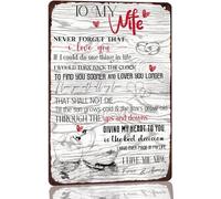AimQurt To My Wife Tin Sign Retro Never Forget That I Love You Valentine's Day Art Poster Decor Gifts For Wife From Husband Sign for Home Kitchen Bar Garage Wall Decor 5.5""×8"", style-2