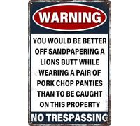 AimQurt Warning Retro Metal Tin Sign You Would Be Better Off Sand Papering a Lions Butt Funny Vintage Poster for Home Man Cave Garage Bar Club Cafe Office Wall Art Decor 5.5""x8"", style-8