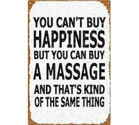 AimQurt You Can't Buy Happiness But You Can Buy a Massage Vintage Metal Signs Home Decorative Tin Sign for Home Restaurant Cafe Bar Man Cave 8""x12"", style-2