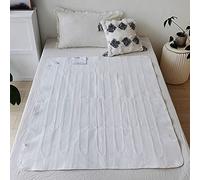 Aims Heated Electric Blanket Heated Under Bed [ Double ] Comfort Detachable Controller With 3 Heat Settings, Polyester, White Super Cosy Washable Fleece (D 140X107Cm)