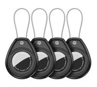 Aimtel 4 Pack Compatible with AirTag Holder Case Keychain for Air Tag Holder-Air Tag Keyring for Apple AirTags, Anti-Lost and Scratch-Resistant Design, for AirTag Case Accessory for Keys, Pet Collars