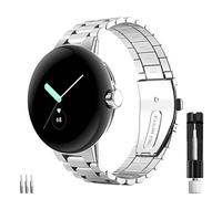 Aimtel Metal Strap Compatible with Google Pixel Watch 3 41mm/2nd/1st, No Gap Stainless Steel Wristband Strap Band