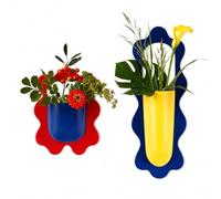 AimtoHome Wall Mount Flower Vase Detachable Metal Wall Plant Pot 2 Pack