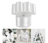 AIMUDI White Velvet Wired Ribbon - 2.5 Inch, 10 Yards for Christmas Tree, Wreath, Staircase, Gift Wrapping, Garland, Holiday Crafts, Tree Topper Bow