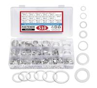 AIMUNOK 510Pcs Automotive Metric Oil Drain Plug Gasket, Crush Washer Set, 17 Sizes Aluminum Flat Washer Assortment Kit, M5 M6 M8 M10 M12 M14 M16 M18 M20 M22 M24, Assorted Washers