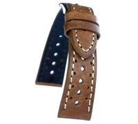 AIMVALUE Genuine leather rally racing vintage green blue dark brown brown men's watch strap 18 mm 19 mm 20 mm 21 mm 22 mm perforated, 19mm