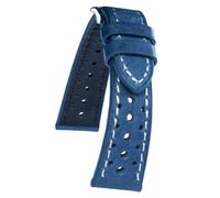 AIMVALUE Genuine leather rally racing vintage green blue dark brown brown men's watch strap 18 mm 19 mm 20 mm 21 mm 22 mm perforated, 19mm