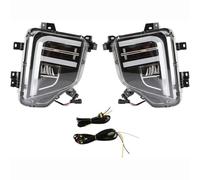 AIMXGBPS Car LED Fog Light Assembly, Waterproof Shockproof Left Right Front Bumper Driving Fog Light with Wire Harness, for Mitsubishi L200 2019 2020 2021,C A Pair