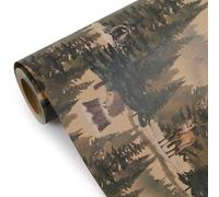 Aimyoo Christmas Wrapping Paper - 17 Inch x 32.8 Feet Mini Roll - Wild Animals & Forest Winter Watercolor Design for Holiday Party Gift Wrap