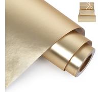 Aimyoo Gold Metallic Wrapping Paper Roll - 17 Inches X 32.8 Feet, Matte Solid Gold Color Paper for Birthday, Christmas, Wedding, Baby Shower, Holiday, Bridal Shower