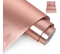 Aimyoo Pink Metallic Wrapping Paper Roll - 17 Inches x 32.8 Feet, Matte Solid Pink Color Paper for Birthday, Christmas, Wedding, Baby Shower, Holiday, Bridal Shower