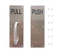 Aimyoo Stainess Steel Door Handle, Pull and Push Plate Commercial Door Handle with Screws 11.8" x 3.2"